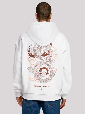 Sweat-shirt 'Drache Feuer Japan' F4NT4STIC en blanc