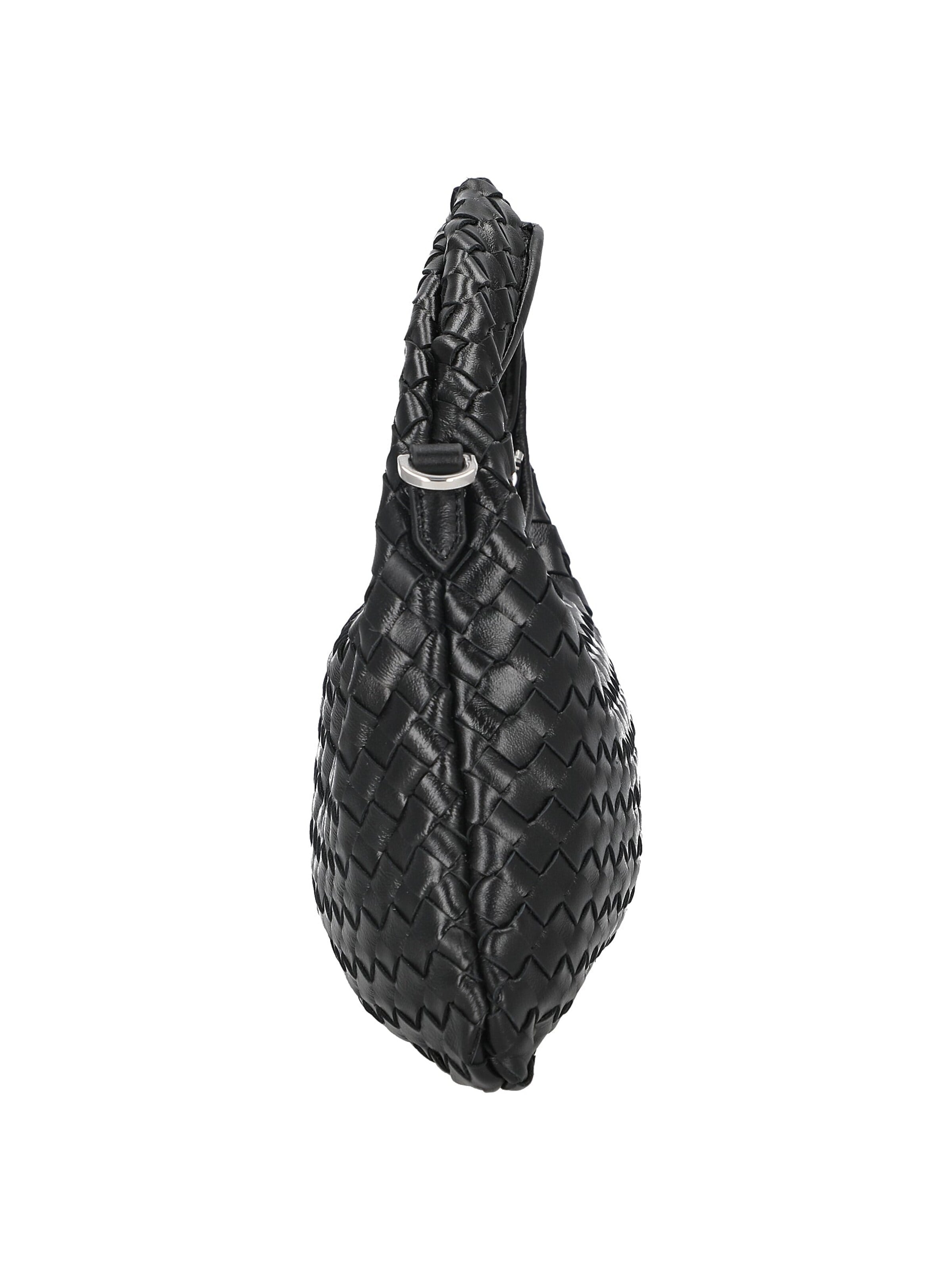 Les Visionnaires Handtasche 'Sadie Weave Glossy'‌‌‌‌‌‌‌‌‌ in Schwarz