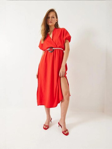 Bianco Lucci Jurk in Rood