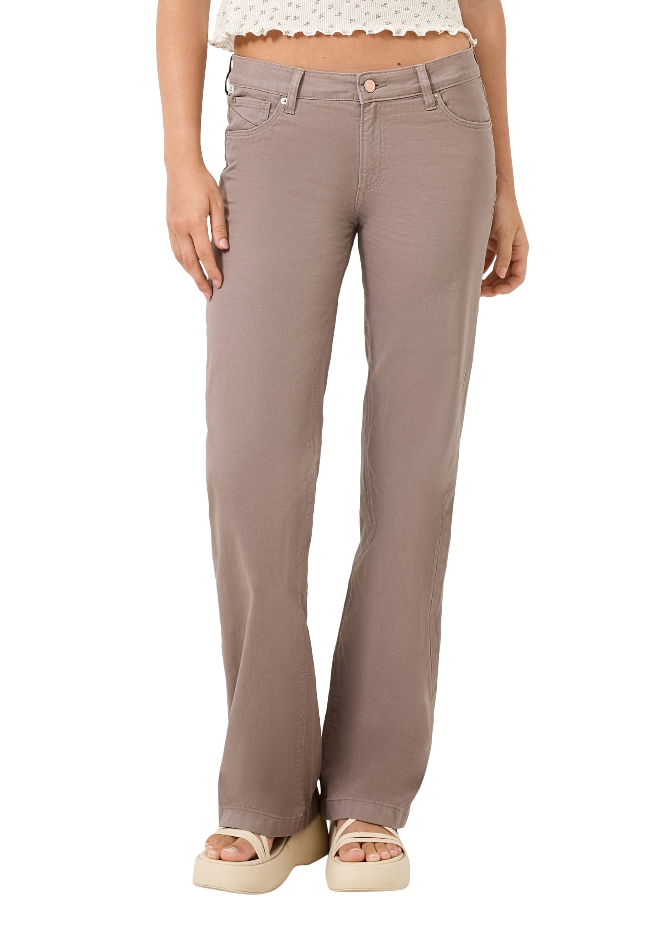 Wide Leg Jean ' CATIE ' QS en marron