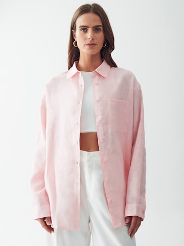 Chemisier 'LINEN BF' Calli en rose : devant