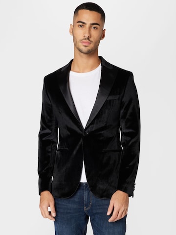 Coupe regular Veste de costume BURTON MENSWEAR LONDON en noir : devant