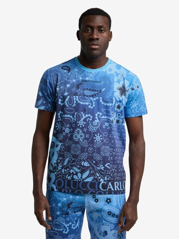 Carlo Colucci T-Shirt 'De Carli' in Blau: predná strana