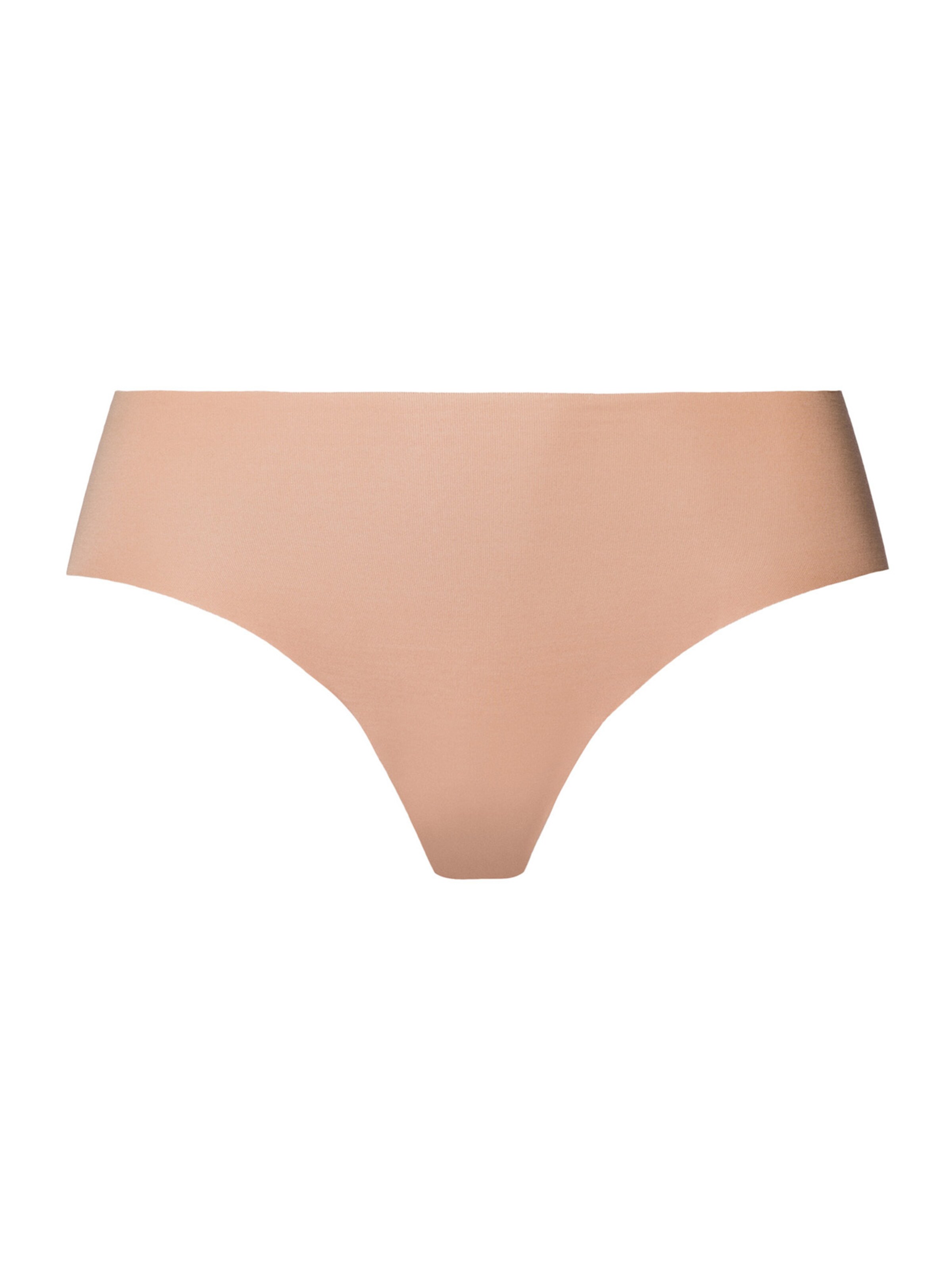 Hanro Midislip ' Invisible Cotton ' in Beige: Vorderseite