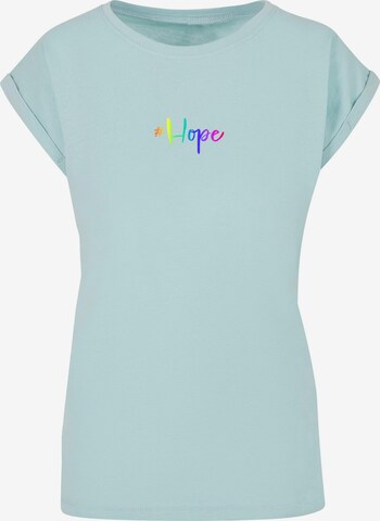 Merchcode T-Shirt 'Hope Rainbow' in Blau: predná strana