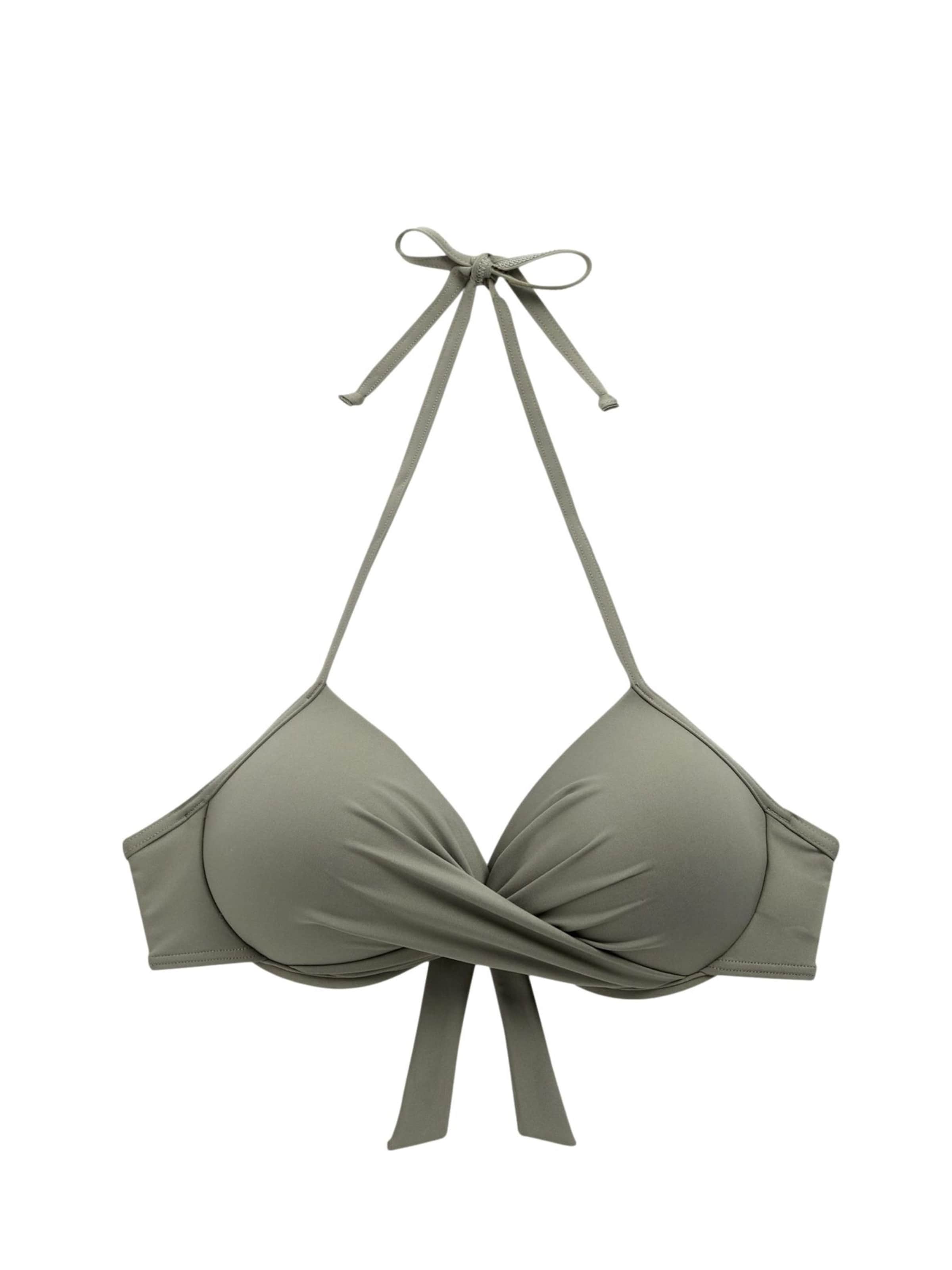 Next - Push-up Top de bikini en verde: frente