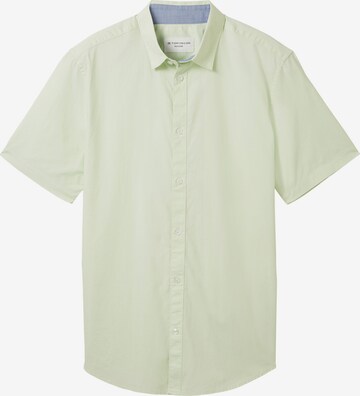 TOM TAILOR Button Up Shirt in Green: front