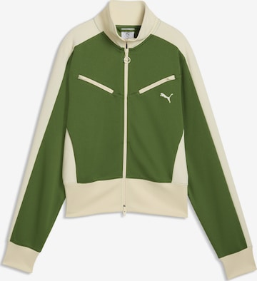 Veste de survêtement 'T7' PUMA en vert : devant