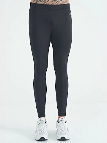 Skinny Pantalon de sport Tommy Life en noir : devant