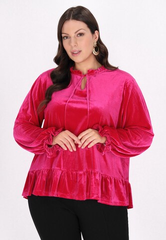 faina - Blusa em rosa: frente