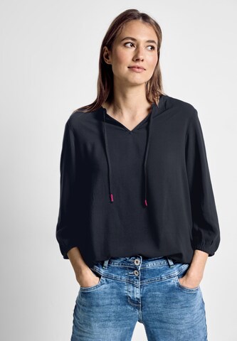 CECIL Blouse 'Dobby ' in Blue: front