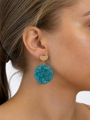 Fräulein Wunder - Brincos 'Acetat Amal' em azul: frente