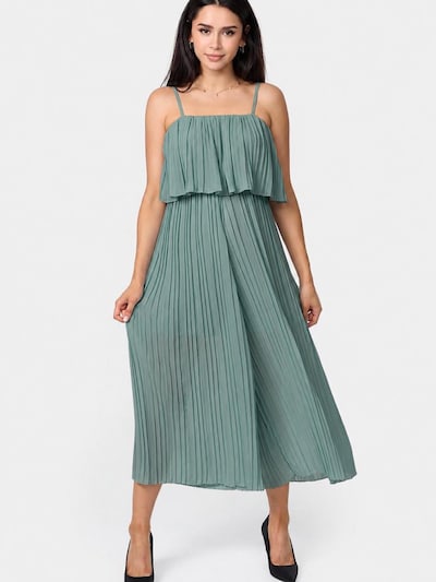 Worldclassca Jumpsuit 'Jumpsui Kleid Plissee Einteiler Overall Sommer' in S-L in grün, Produktansicht