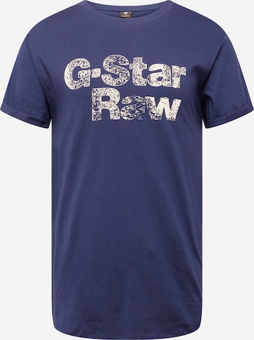 Tricou de la G-Star RAW pe albastru: față