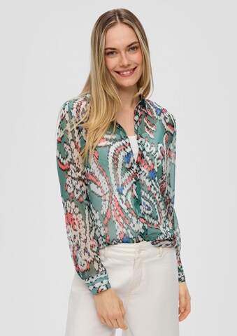 s.Oliver Blouse in Groen: voorkant