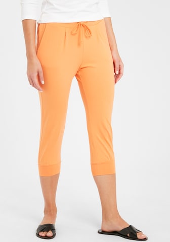 b.young Tapered Pleat-Front Pants 'Pandina' in Orange: front