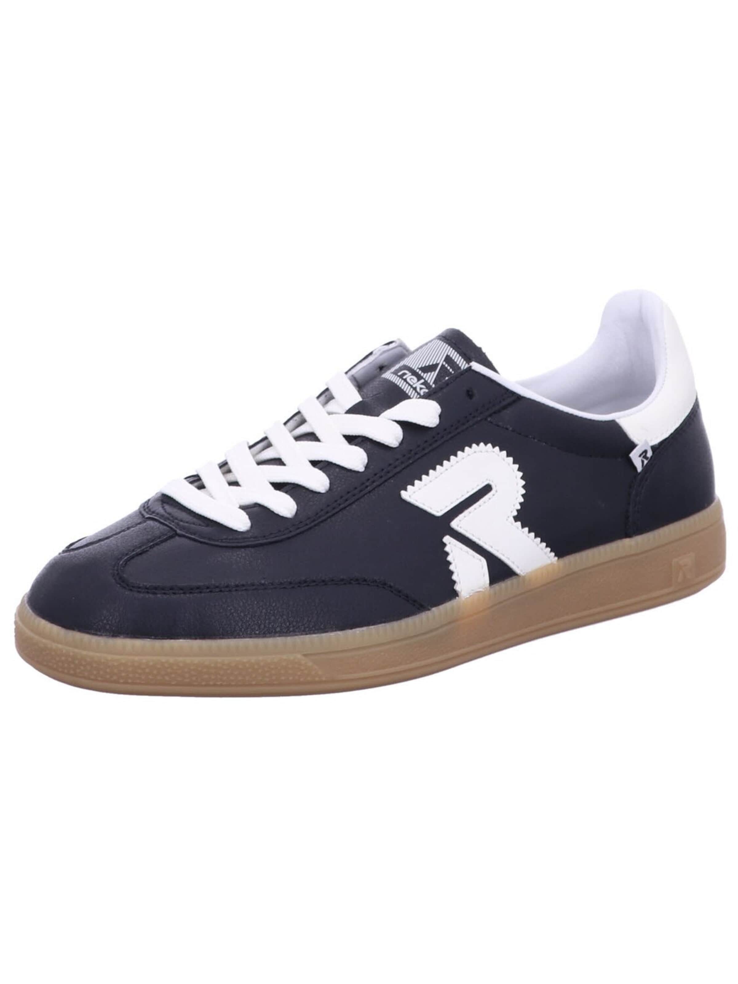 Rieker Veterschoen 'Sneaker Herren U2200 00 Leder-Mix in schwarz' in Zwart: voorkant
