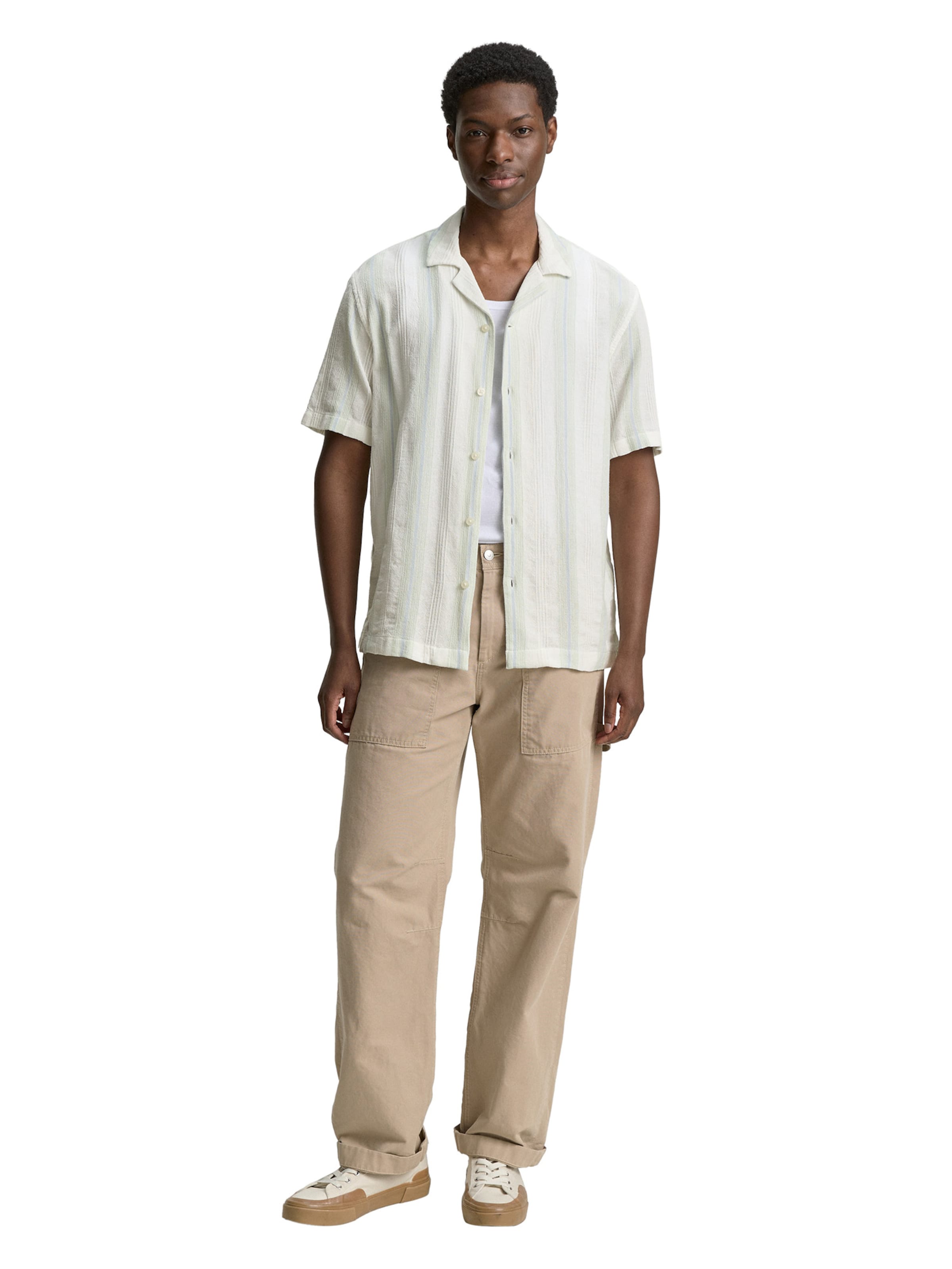 TOM TAILOR DENIM Regular Fit Hemd in Weiß