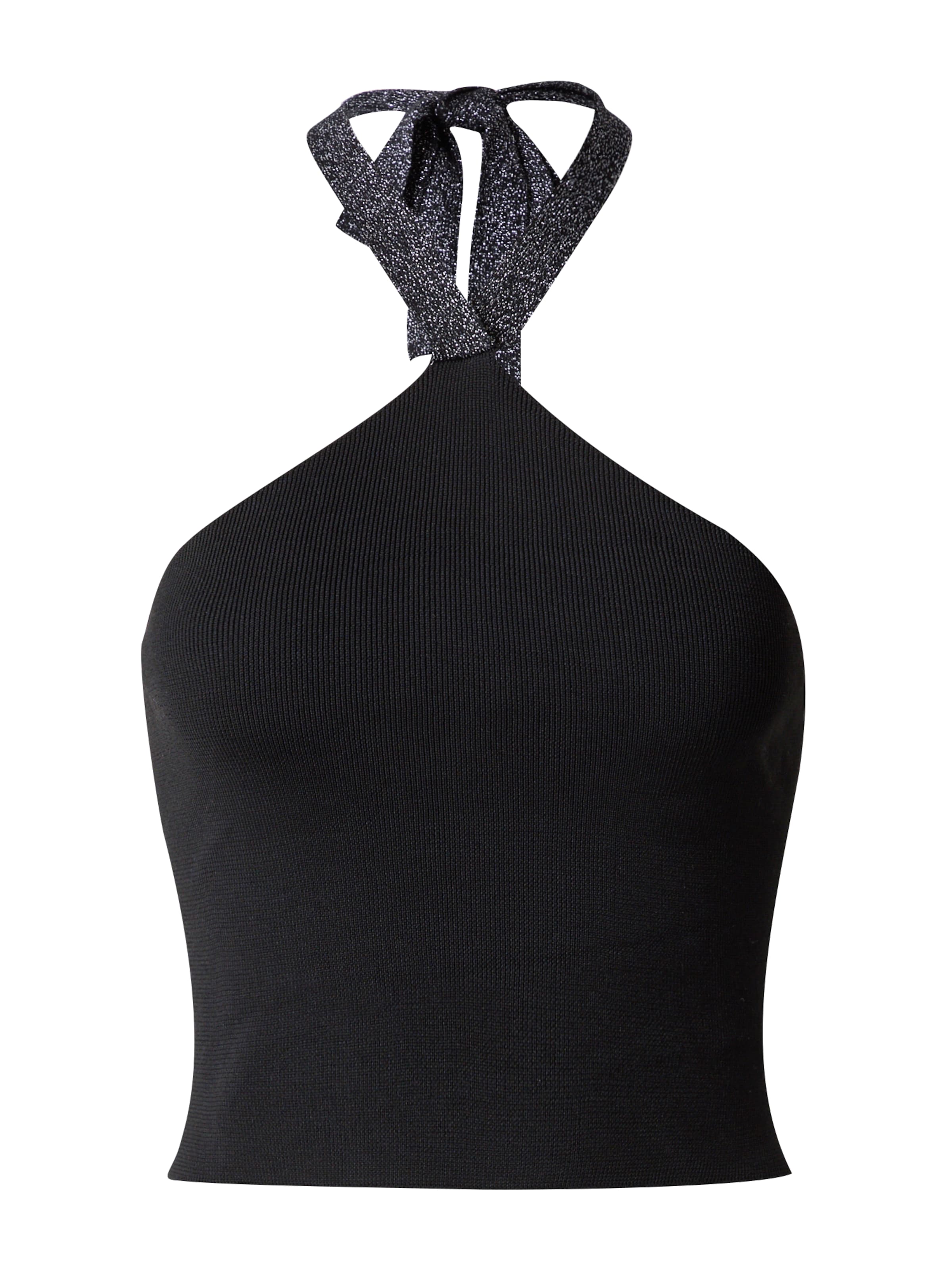 Trendyol Broderad topp i svart: framsida