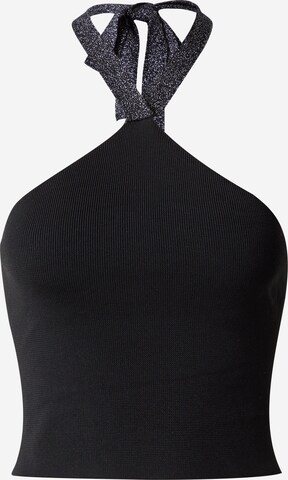 Trendyol Knitted Top in Black: front