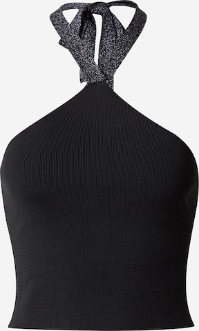 Trendyol Knitted Top in Black: front