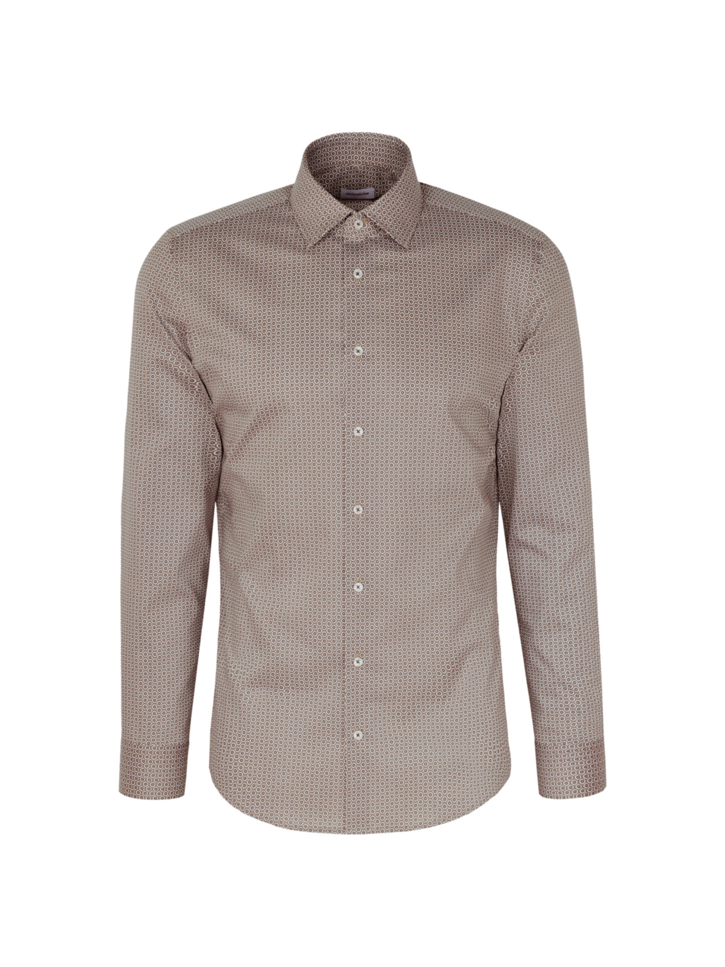 SEIDENSTICKER Slim fit Zakelijk overhemd in Bruin: voorkant