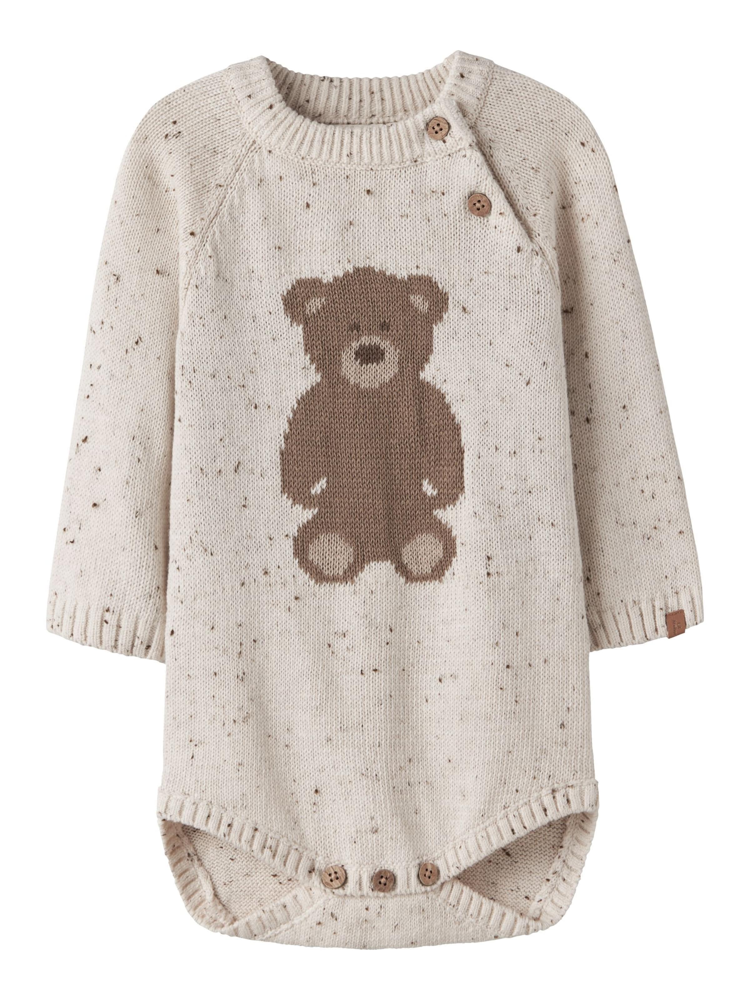 Lil'Atelier - Pijama entero/body en beige: frente