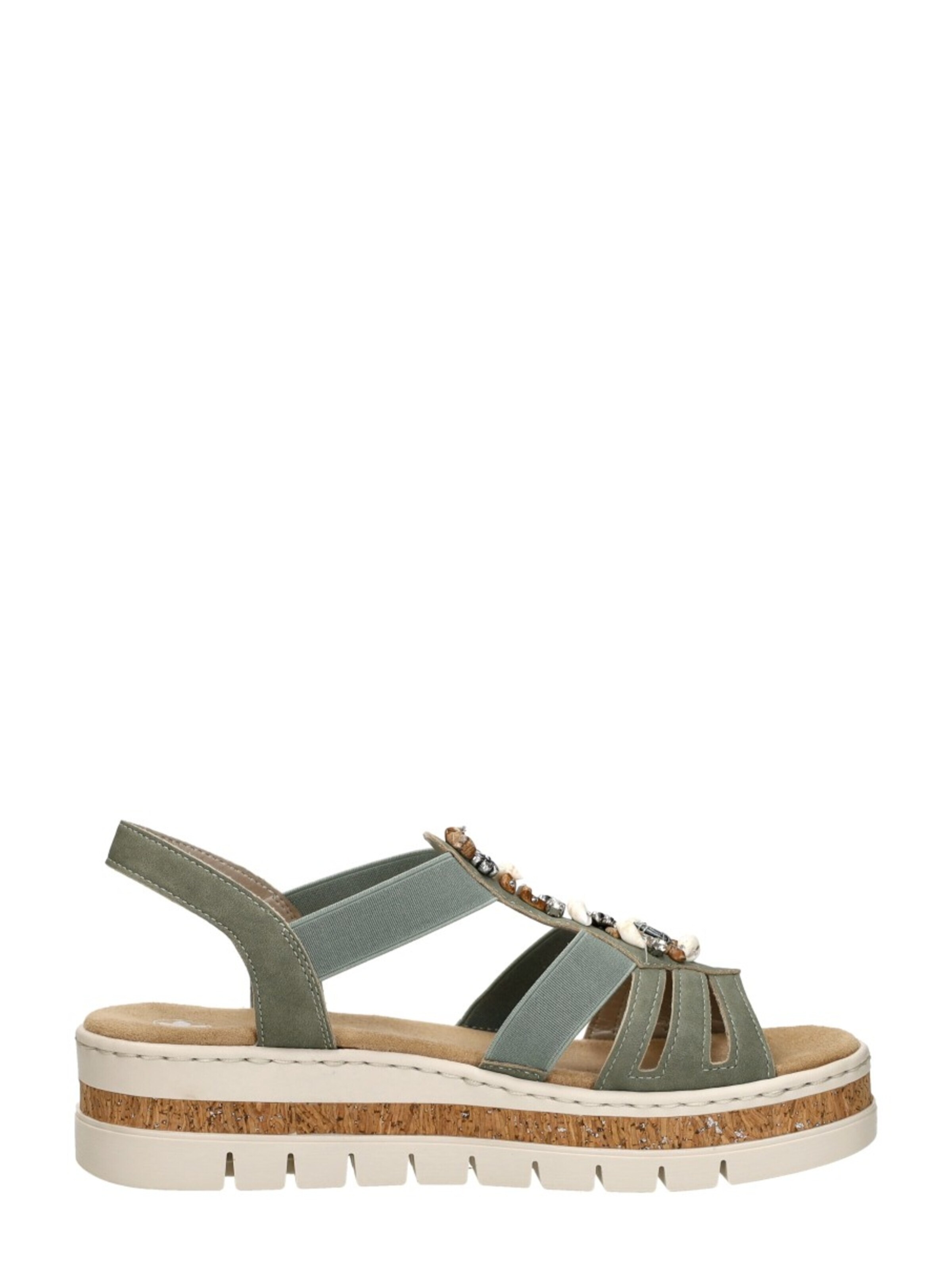Sandales 'Sandalen Plat' Rieker en vert