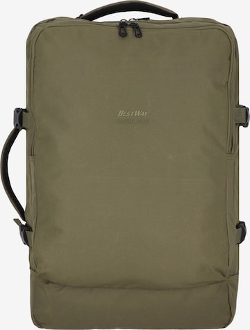 Worldpack Backpack in Green: front