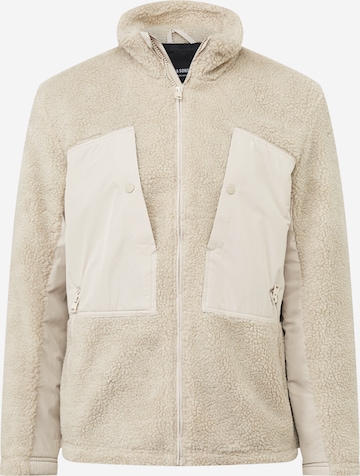 Only & Sons Fleece Jacket in Beige: front