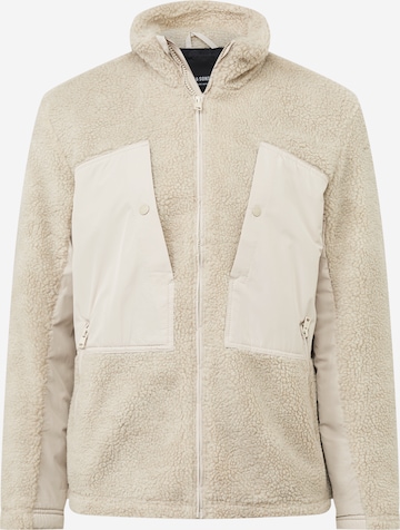 Only & Sons Fleece jas in Beige: voorkant