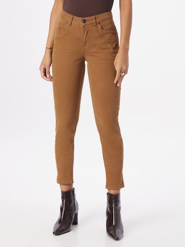 Fransa Slim fit Jeans in Brown: front