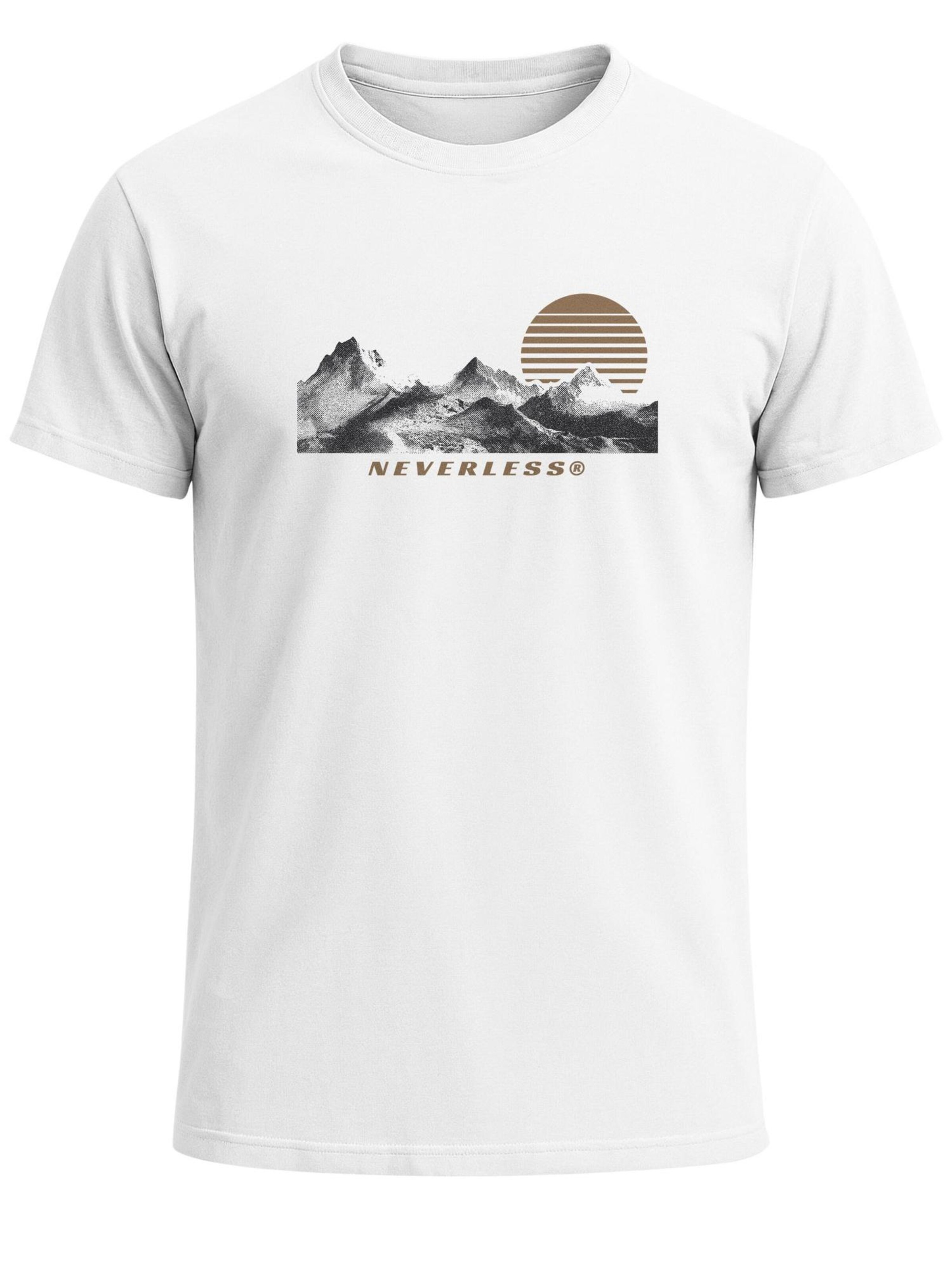 Neverless Shirt 'Mountain' in White: front