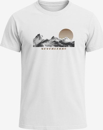 Neverless Shirt 'Mountain' in White: front