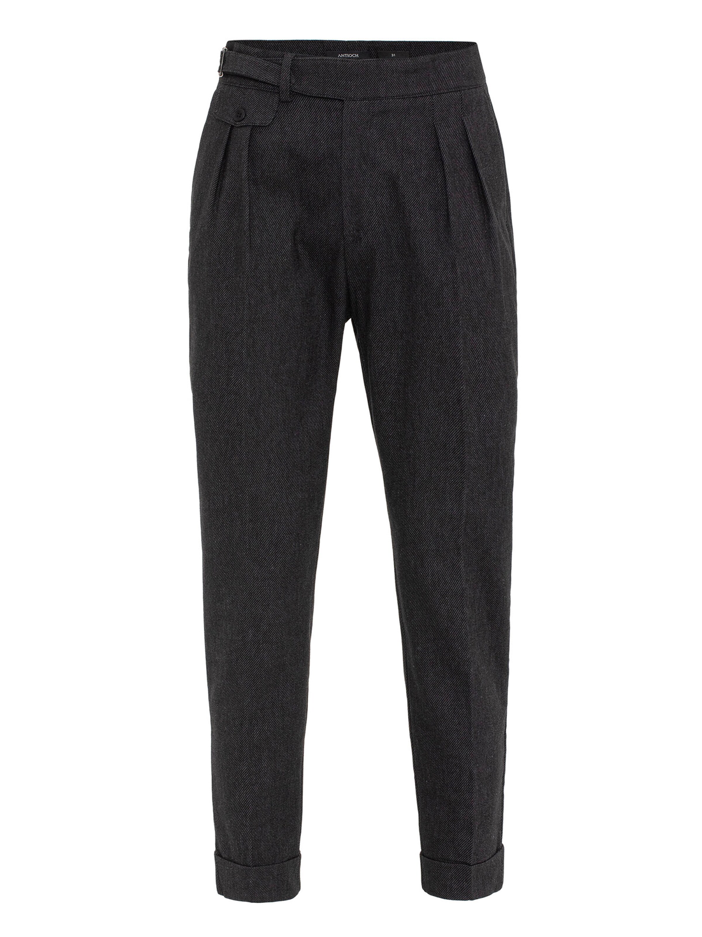 Antioch Pleat-front trousers in Grey: front