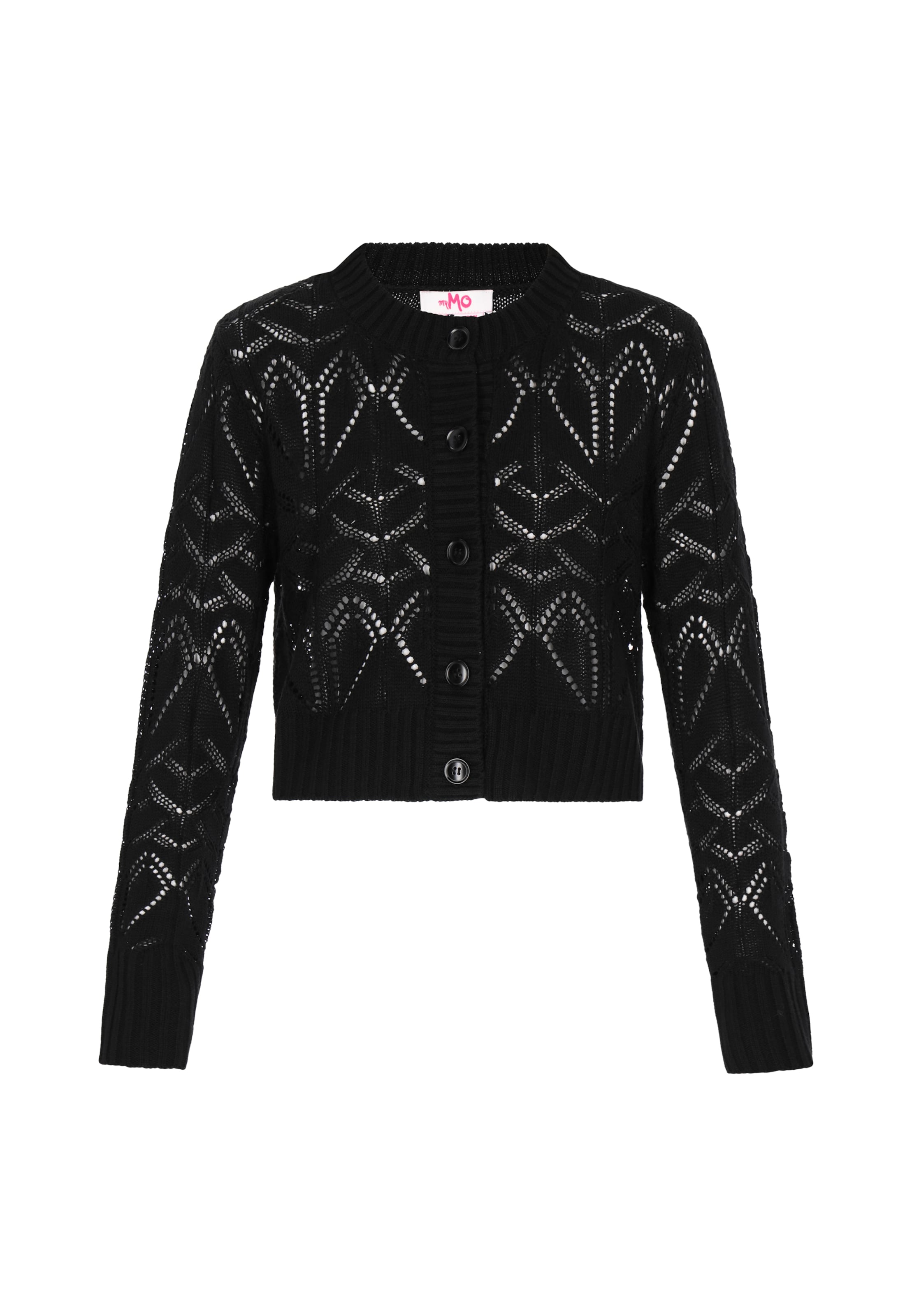 MYMO - Casaco de malha 'Young Fashion' em preto: frente