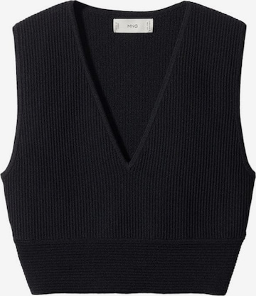 MANGO Knitted Top 'Laurel' in Black: front