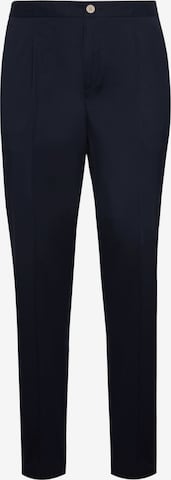 Boggi Milano Pleat-Front Pants in Blue: front