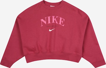 Nike Sportswear Суичър в розово: отпред