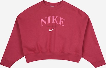 Nike Sportswear Μπλούζα φούτερ σε ροζ: μπροστά