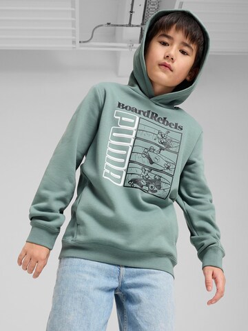 PUMA - Sudadera en verde: frente