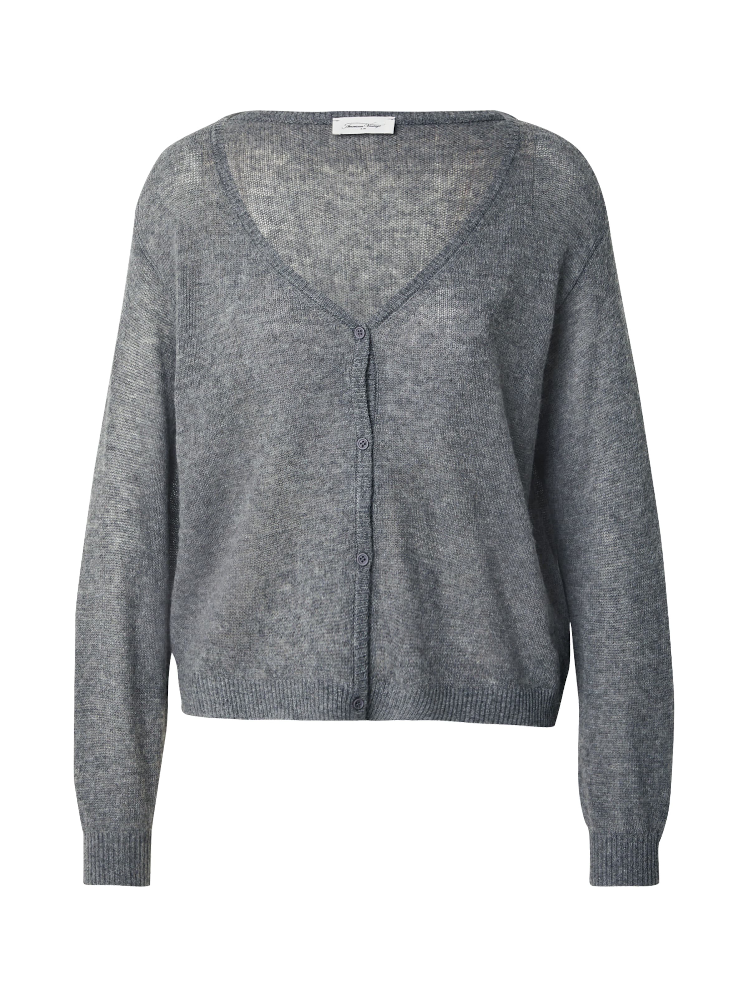 AMERICAN VINTAGE Pletena jopa 'DUMY' | siva barva: sprednja stran