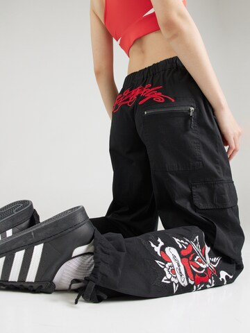 Ed Hardy Loosefit Hose 'SWALLOW' in Schwarz