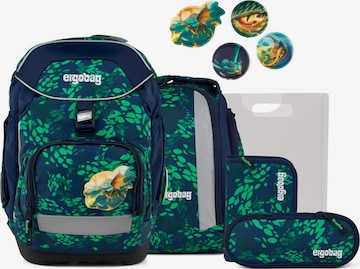 ergobag Backpack 'Schulranzen-Set pack Set' in Green: front