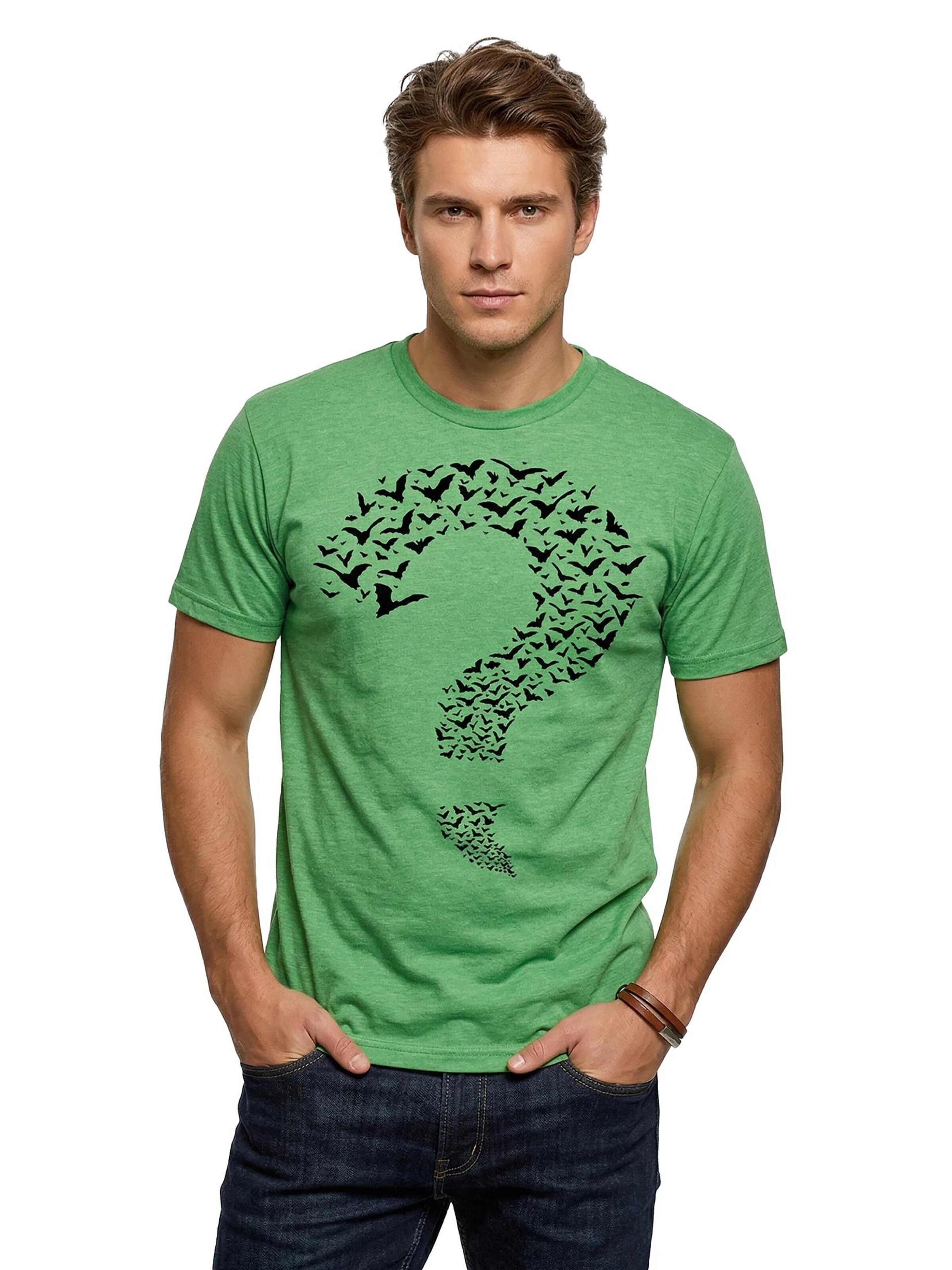 MAKAYA Shirt 'Fragezeichen' in Green