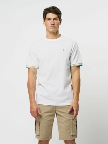 Coupe regular Chemise 'Nils' U.S. POLO ASSN. en blanc : devant