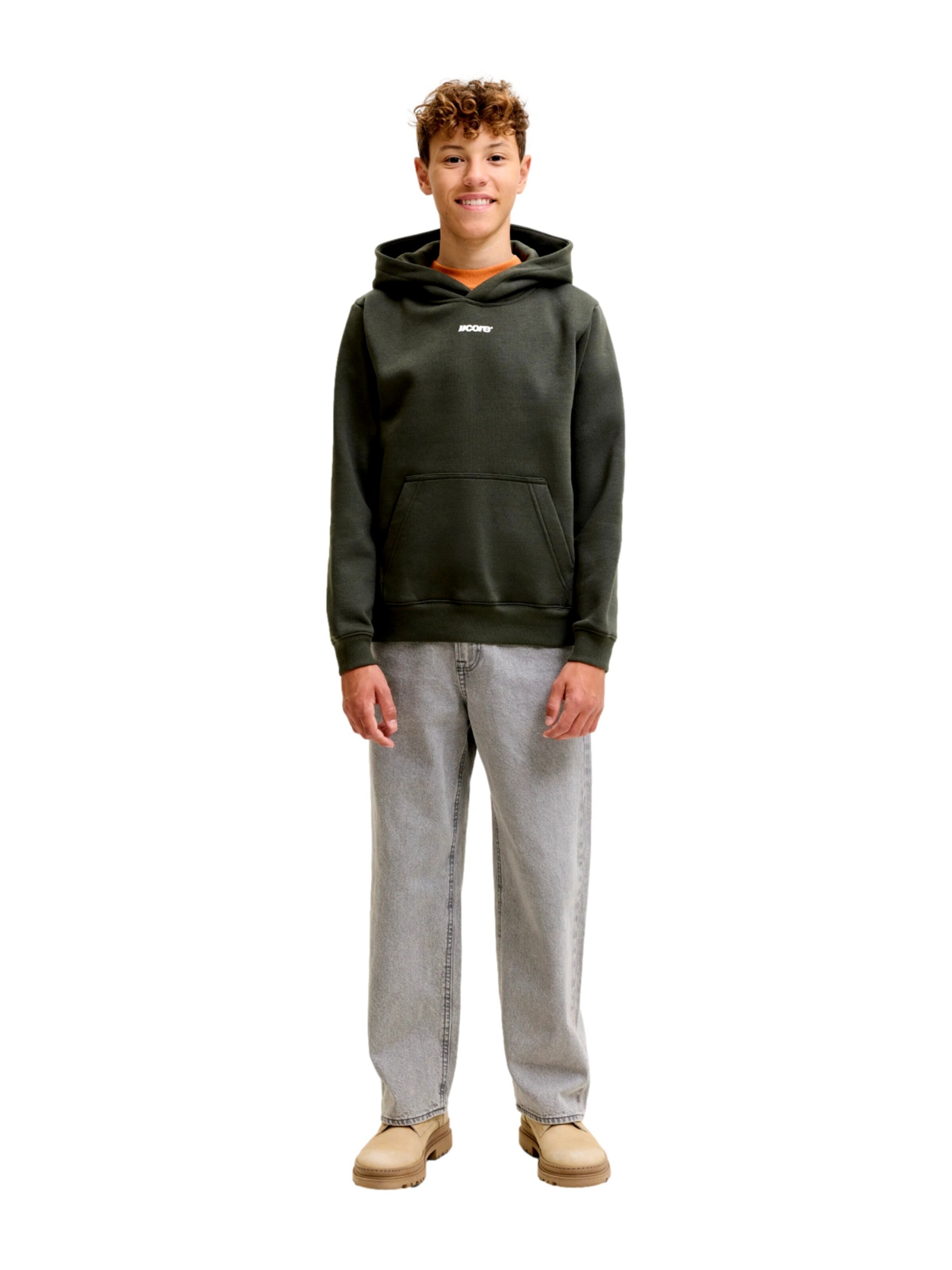 Jack & Jones Junior Sweatshirt 'JCOCLUB' in Green: front