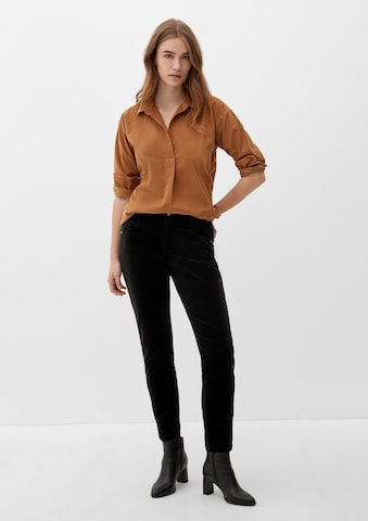 s.Oliver Tapered Broek in Zwart