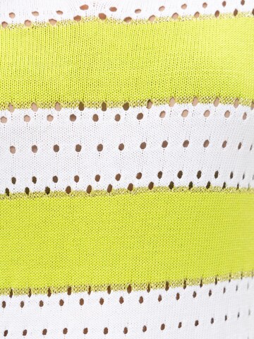 Passioni Sweater 'Strickpullover mit Lochmuster' in Yellow