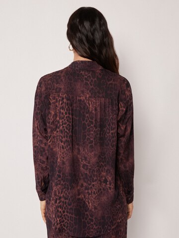 CALZEDONIA Bluse 'Dark Animalier' in Braun
